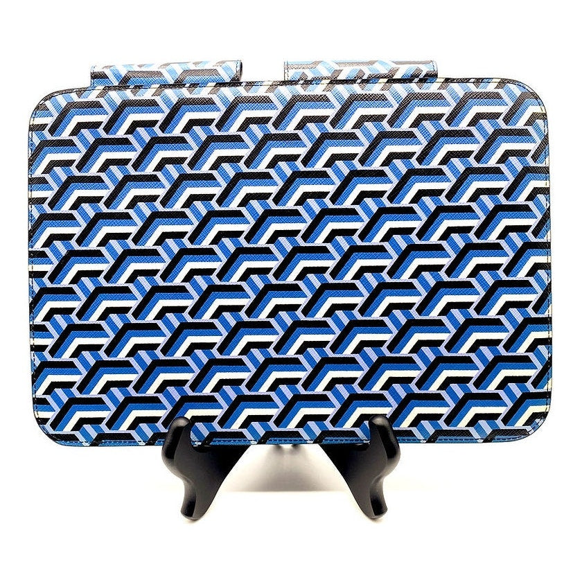 Prada Saffiano Leather Geometric Pattern iPad Case