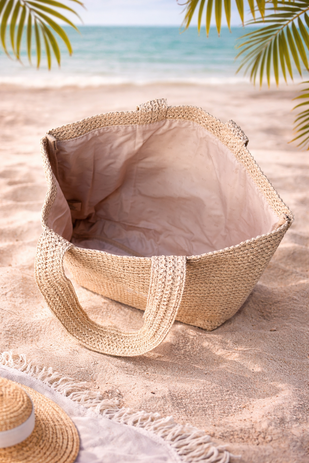 Luxury Straw Tote Bag – Summer Beach & Everyday Carry (GWP Item)