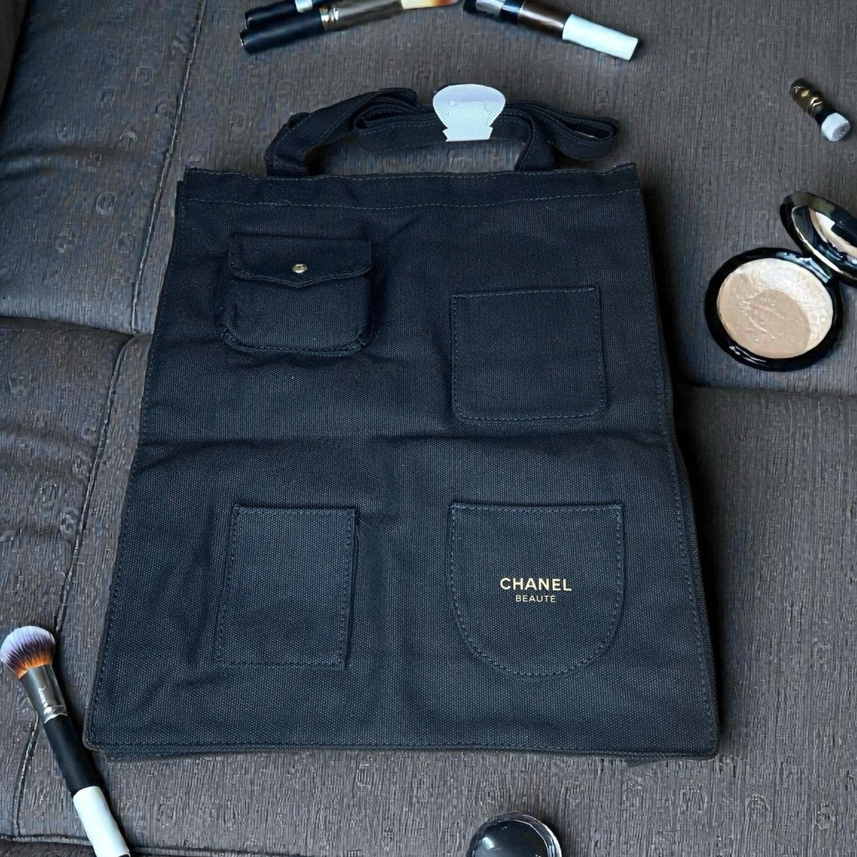 Everyday Canvas Tote Bag with Utility Pockets