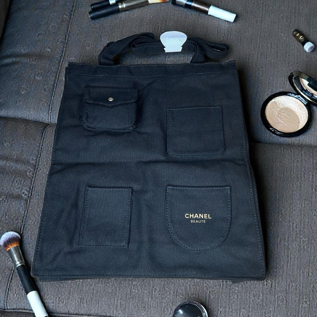 Everyday Canvas Tote Bag with Utility Pockets