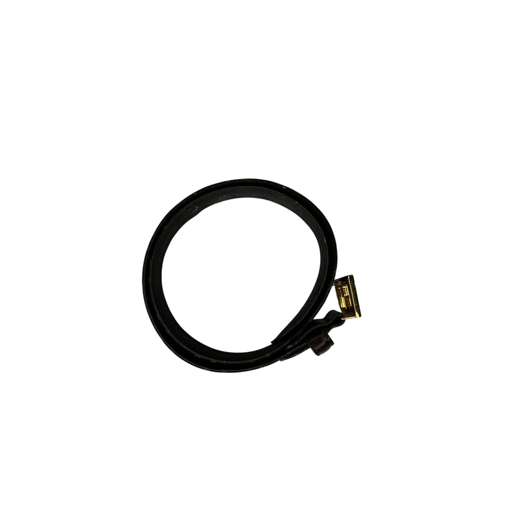 Black HDMI cable on a white background