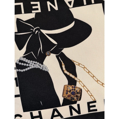 Chanel Black Hat Lady Tote Bag