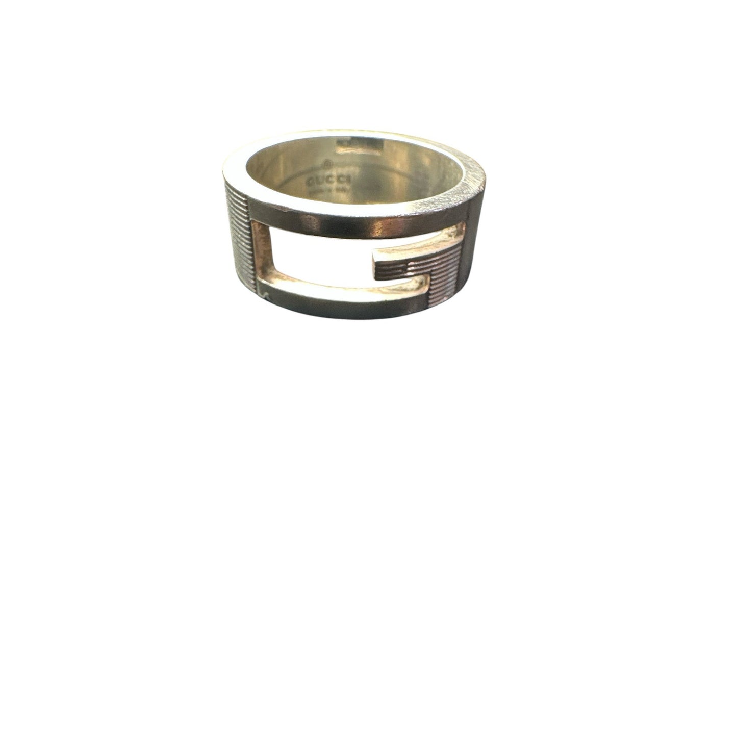 Gucci Wide Cutout Ring Size 13