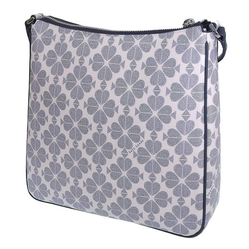 Kate Spade Spade Flower Crossbody Shoulder Bag Navy Multi Coated Canvas