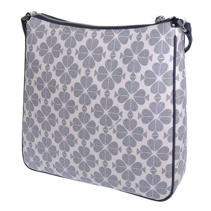 Kate Spade Spade Flower Crossbody Shoulder Bag Navy Multi Coated Canvas