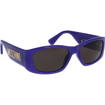1001. Moschino Blue and Black SunglassesSporty Wrap-Around Design