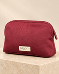 Burgundy Textured Beauty Pouch – GWP Item