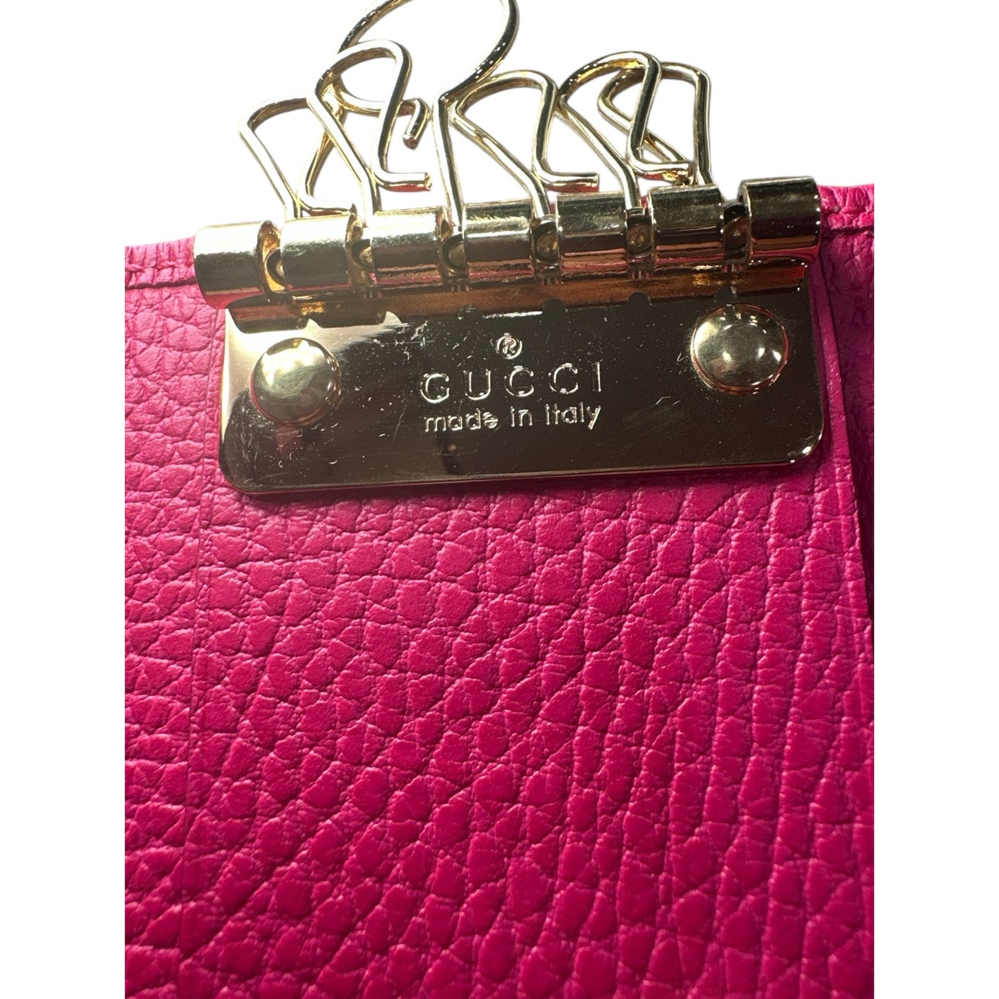 GUCCI GG Marmont Key Case Leather Pink 6 key Loops