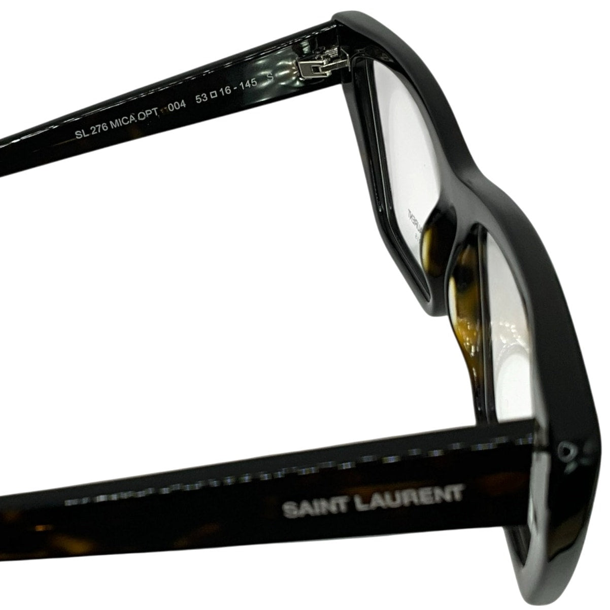 Saint Laurent Havana Tortoiseshell Prescription Eyeglasses