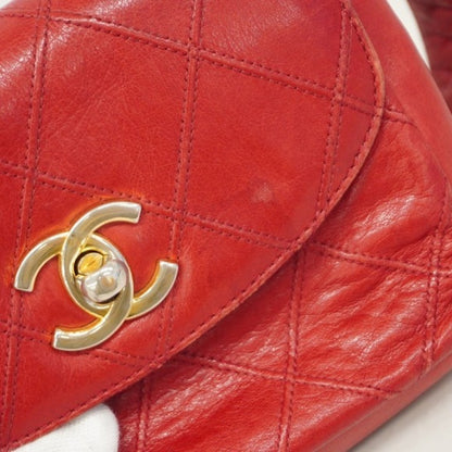 CHANEL 24K Red Lambskin Belt Bag