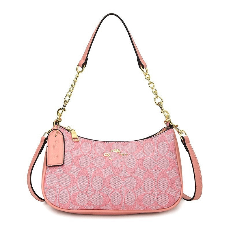 ⭐Fashion Signature Pink Convertible Shoulder & Crossbody Bag
