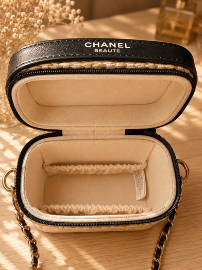 Chanel Beauté Straw Pouch – GWP Summer Cosmetic Case