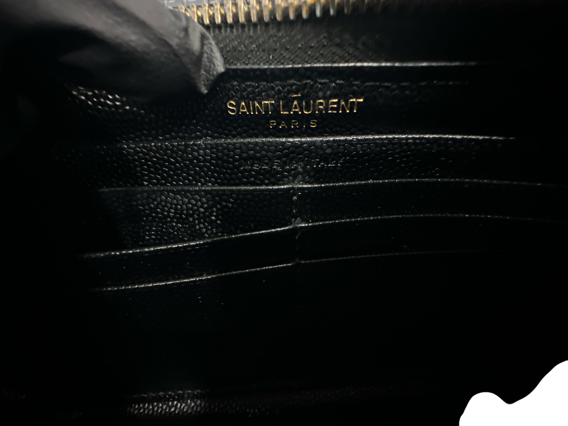 YSL Cassandra Zippy Wallet Black - Clairely Amazing
