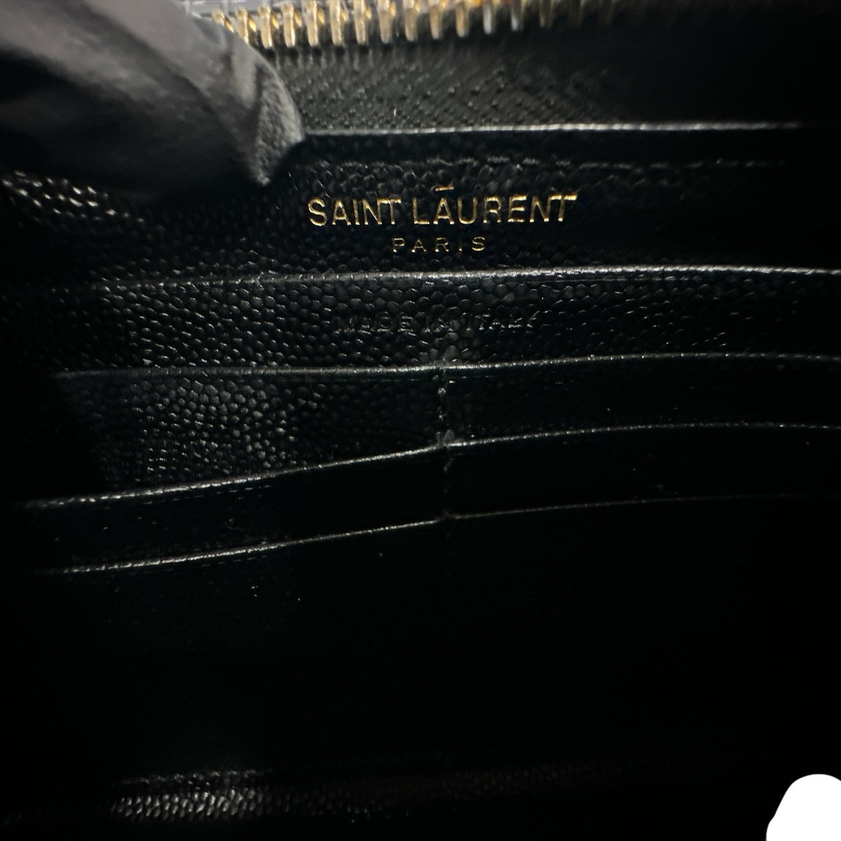 YSL Cassandra Zippy Wallet Black - Clairely Amazing