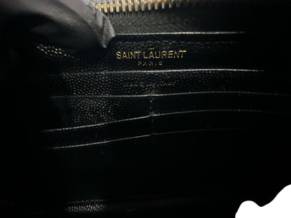 YSL Cassandra Zippy Wallet Black - Clairely Amazing