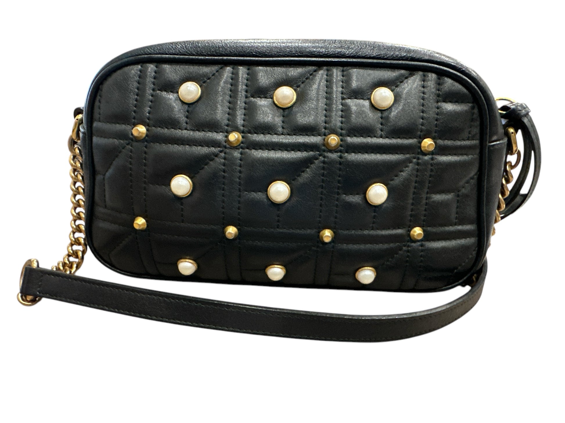 Gucci  Calfskin Matelasse Studded Small Pearly - Clairely Amazing
