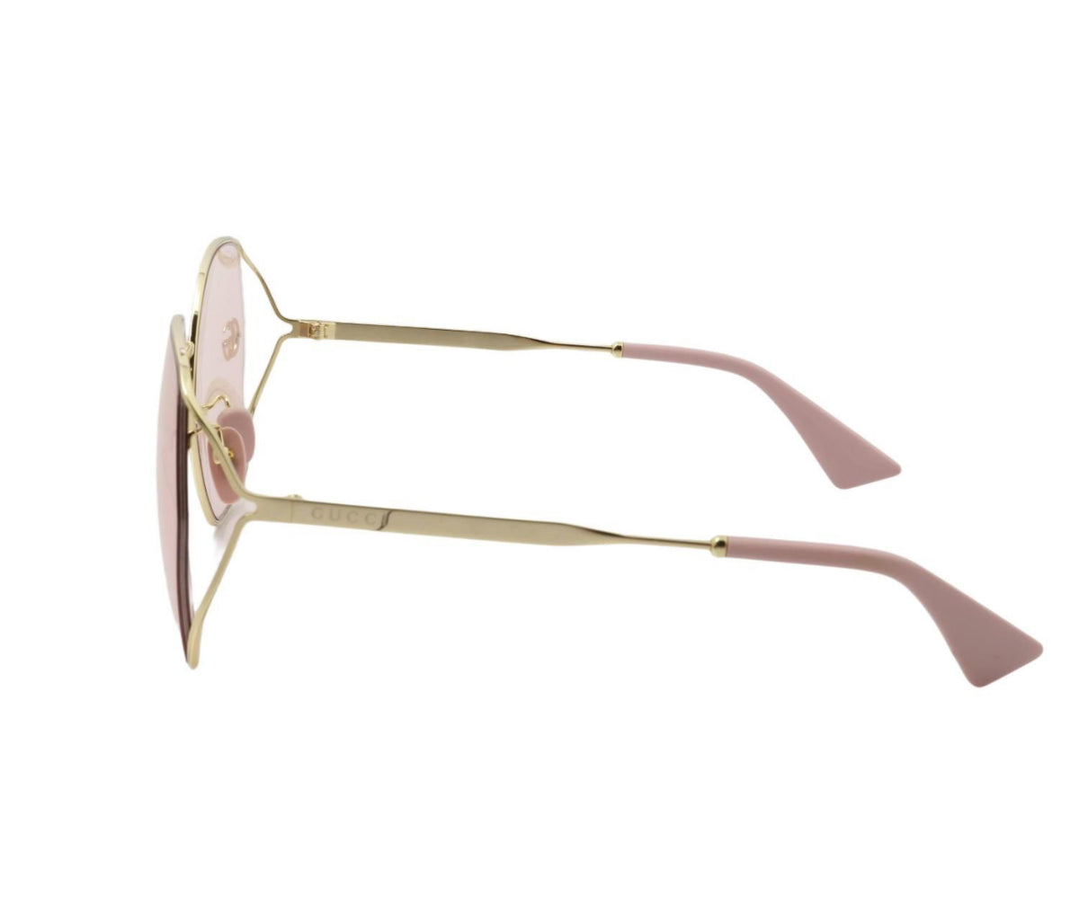 Gucci Gold Pink Sunglasses - Clairely Amazing