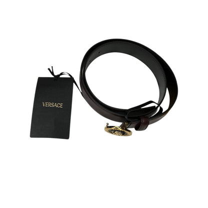 142. Versace Head Maroon/Brown Belt