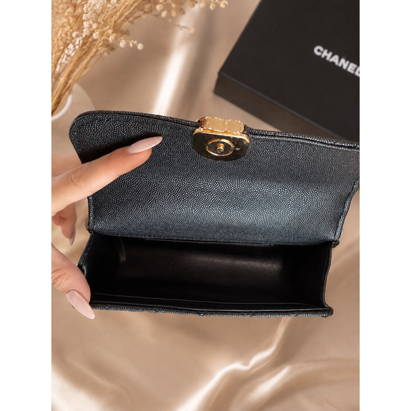 Chanel GWP Top Handle Bag with Chain Strap | Gift With Purchase