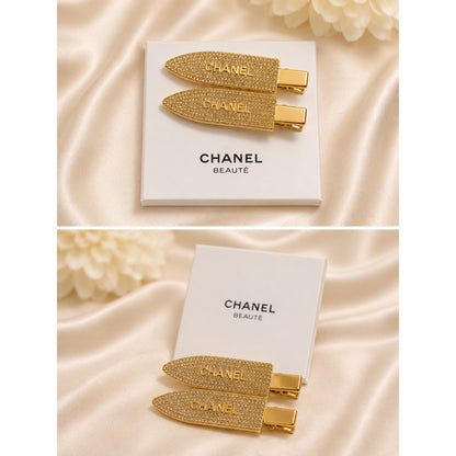 Chanel Beauté GWP Rhinestone Hair Clip Set – Gold or Silver