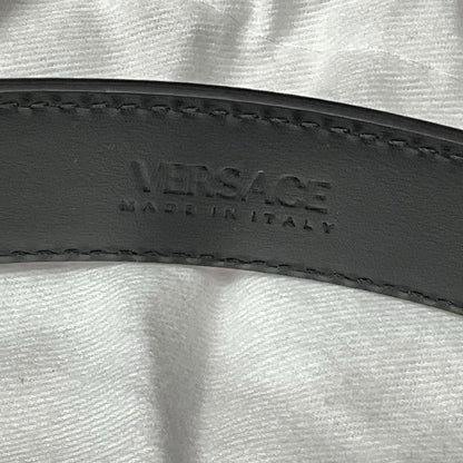 141. Versace Maroon/Brown Belt Medusa Head