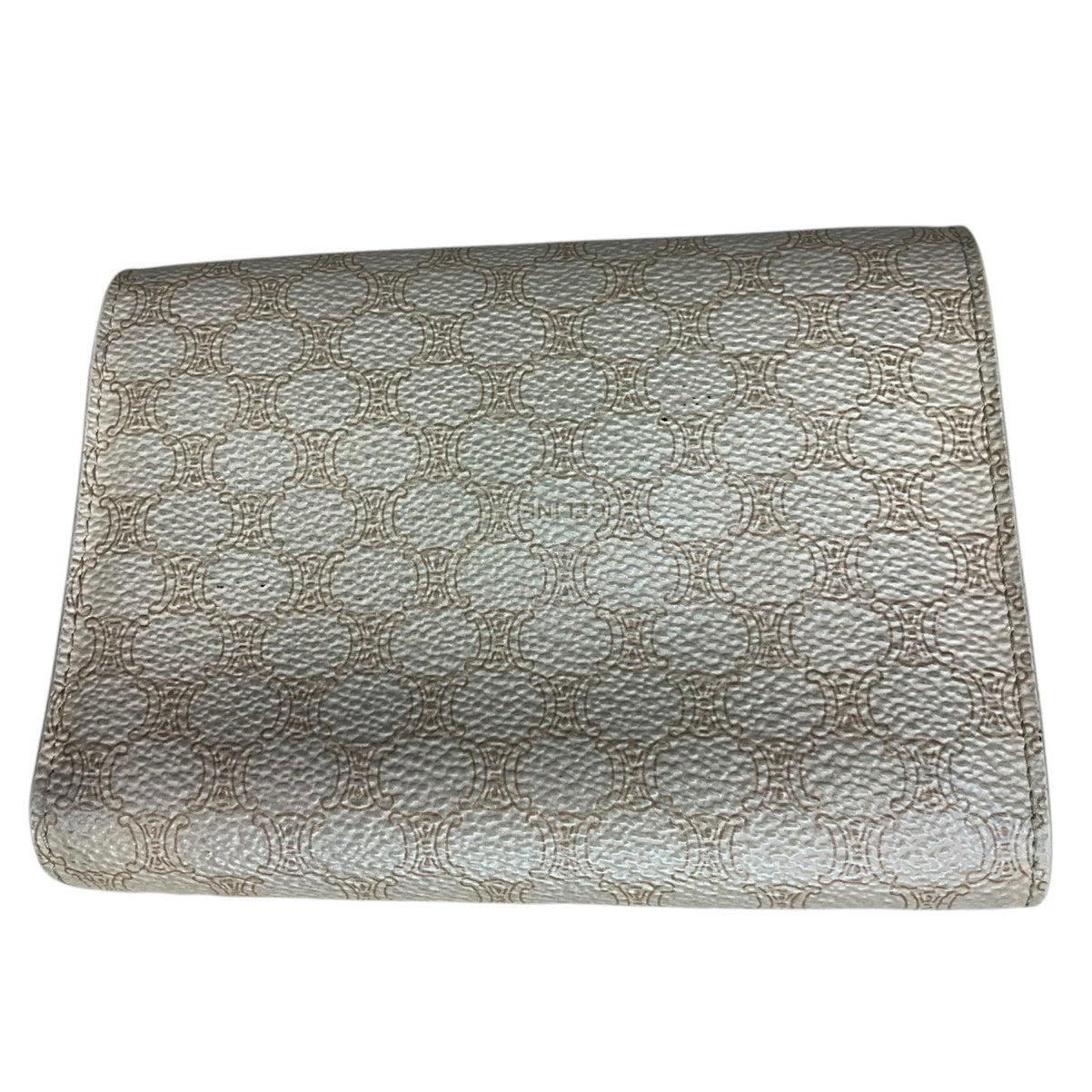 Celine Beige Macadam Tri-Fold Wallet