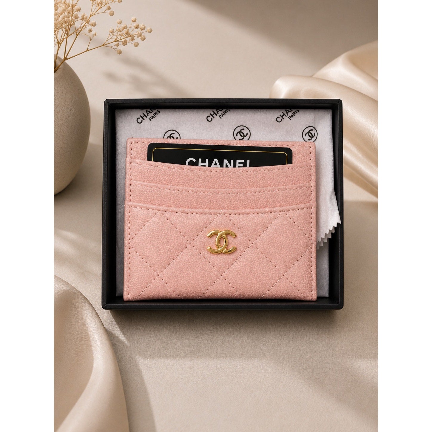 Quilted GWP Card Holder with Gift Box – Multiple Colors