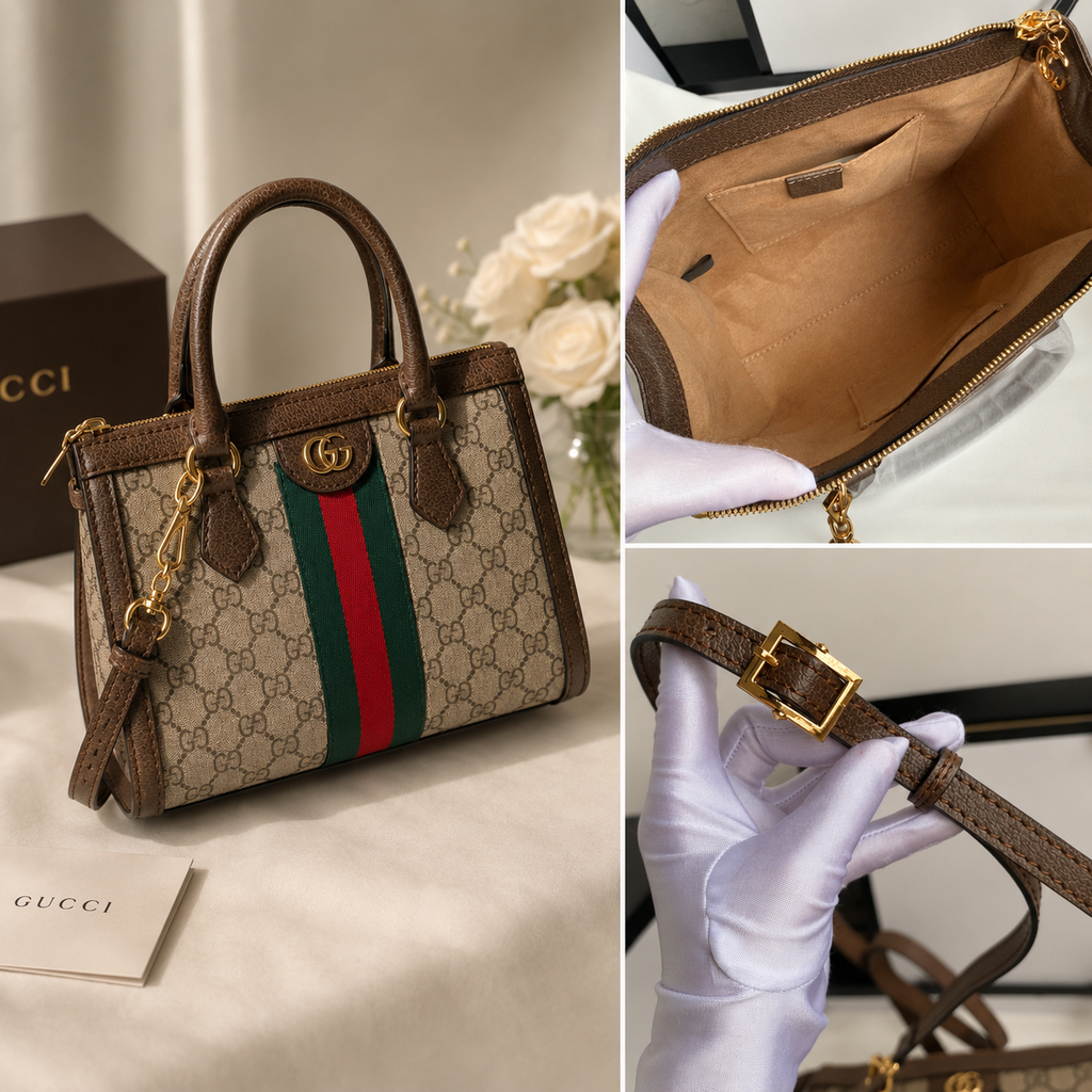 Fashion-Inspired Top Handle Crossbody Satchel – Brown Monogram Style