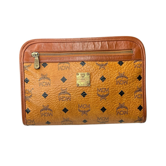 Brown Visetos Clutch Bag