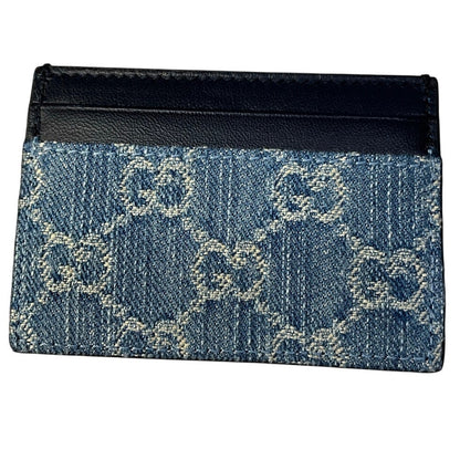 Gucci Monogram Denim Blue Card Holder