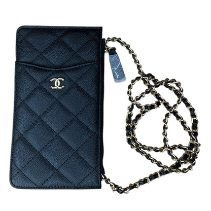 Chanel Beaute black zippered wallet/cardholder pouch