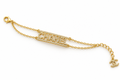 👑 Gold-Tone Zircon-Accented Double Chain Statement Jewelry – Necklace or Bracelet