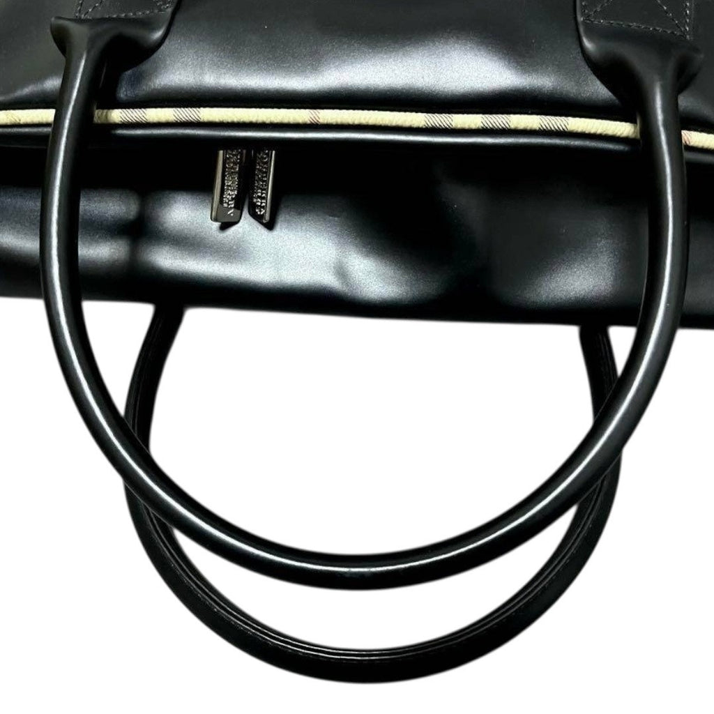 Authentic Burberry 00s Square Boston Travel Bag