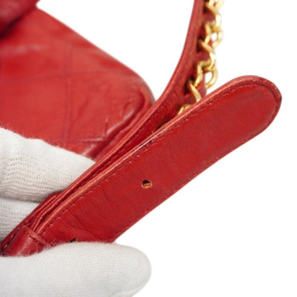 CHANEL 24K Red Lambskin Belt Bag