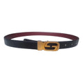 Gucci Navy/Burgundy Reversible Belt
