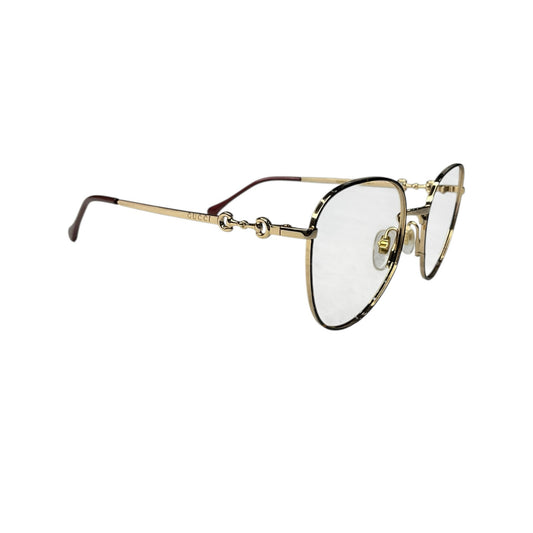 Gucci Havana Gold Horsebit Frames