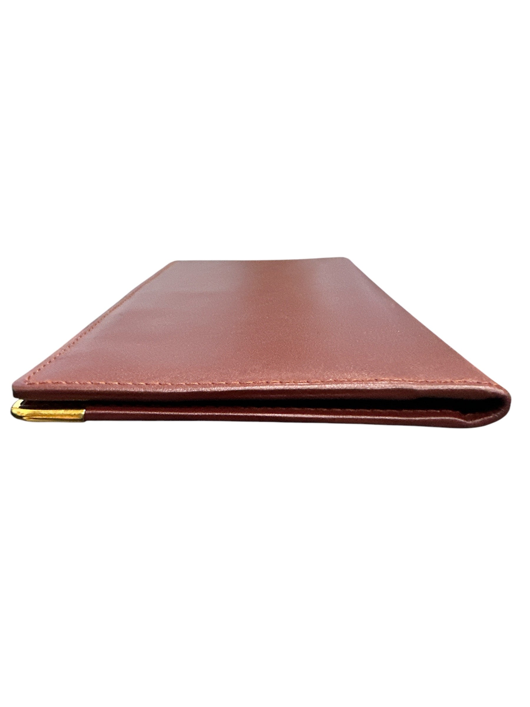 Cartier Long Wallet Mastline Red Gold leather Woman unisex Authentic Used - Clairely Amazing