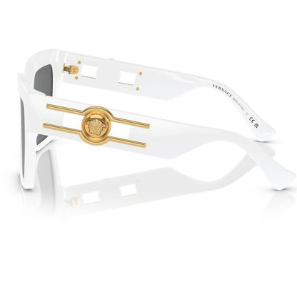 1010. Versace Medusa Deco Butterfly White Sunglasses