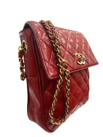 Chanel Red Quilted Flap