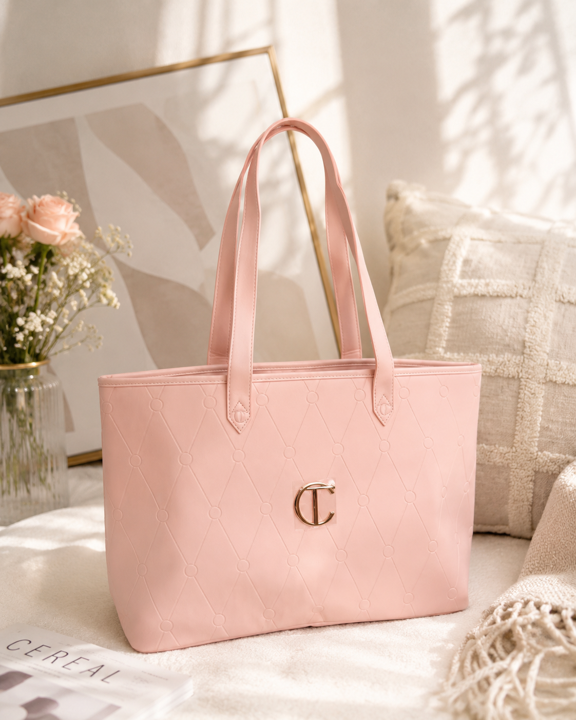 Charlotte Tilbury Pink Quilted Tote (Large Capacity Work & Travel Bag) – VIP GWP Edition