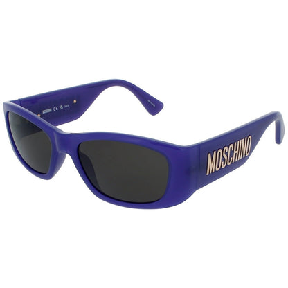 1001. Moschino Blue and Black SunglassesSporty Wrap-Around Design