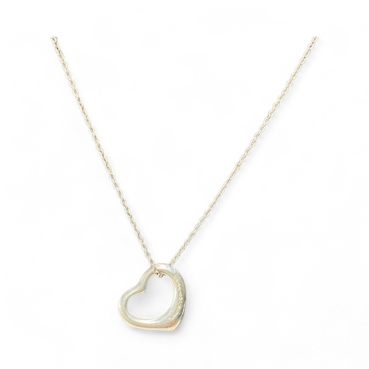 Tiffany & Co. Elsa Peretti Open Heart Silver Necklace
