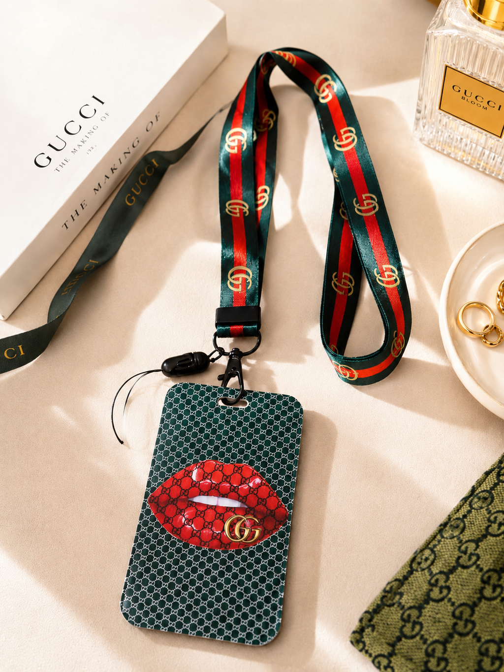 Luxury Fashion-Inspired Lanyard with ID Badge Holder