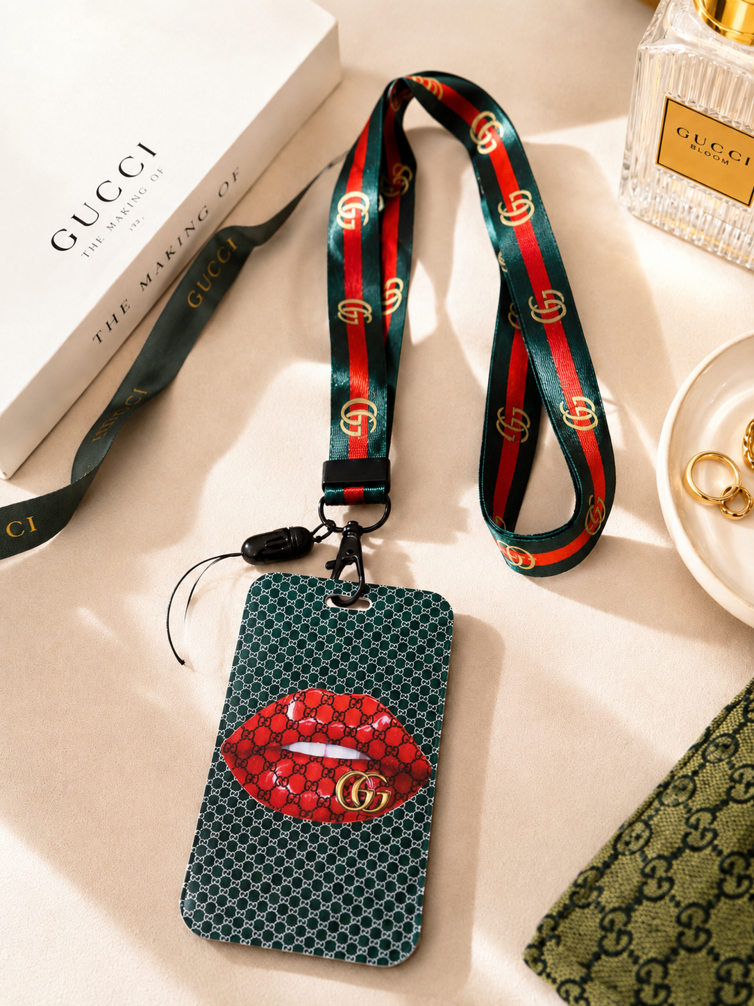 Luxury Fashion-Inspired Lanyard with ID Badge Holder