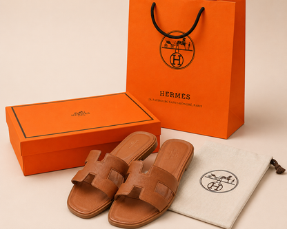 👑 Clairely Select Leather H Slide Sandals