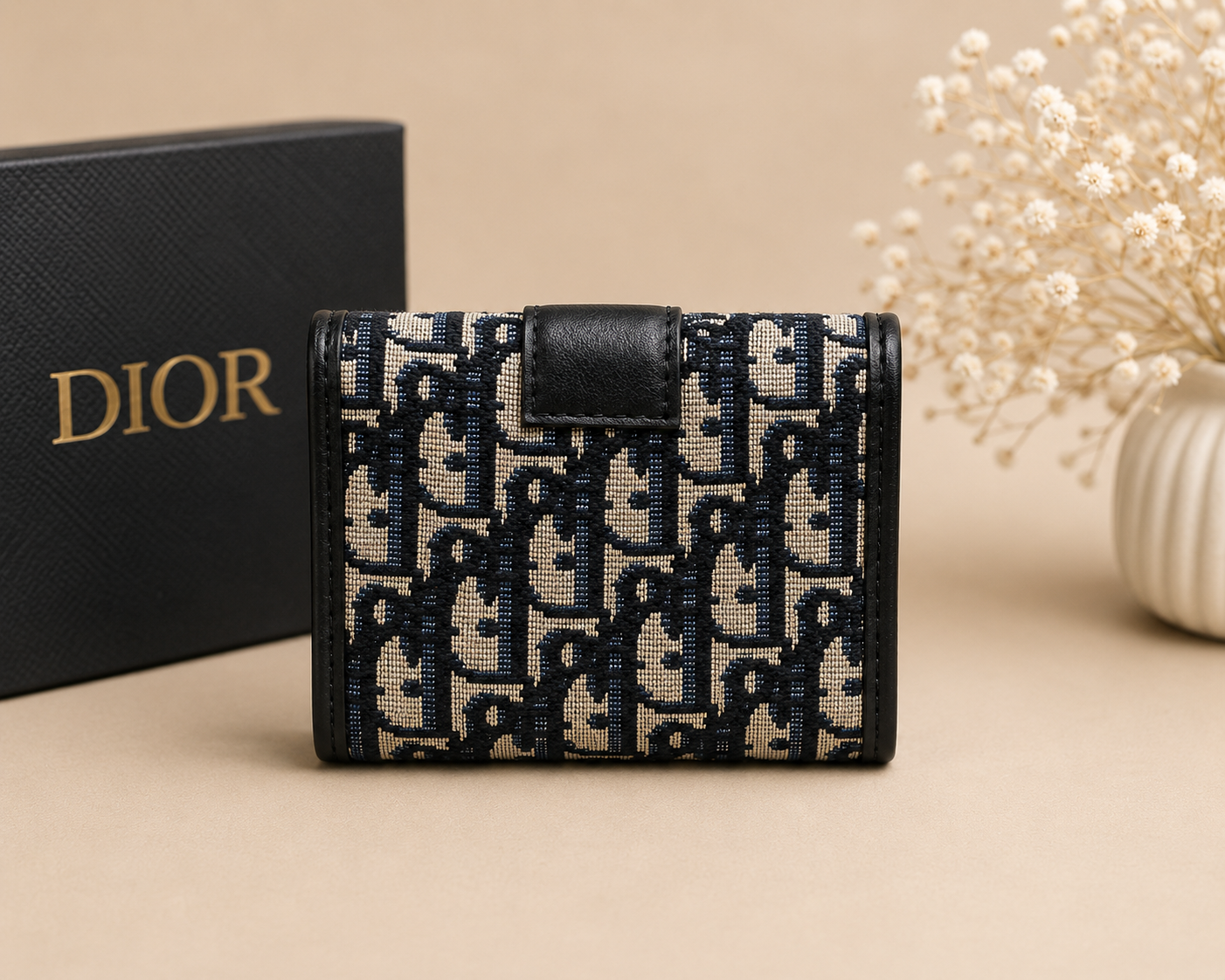 Fashion Compact Jacquard Wallet with Box