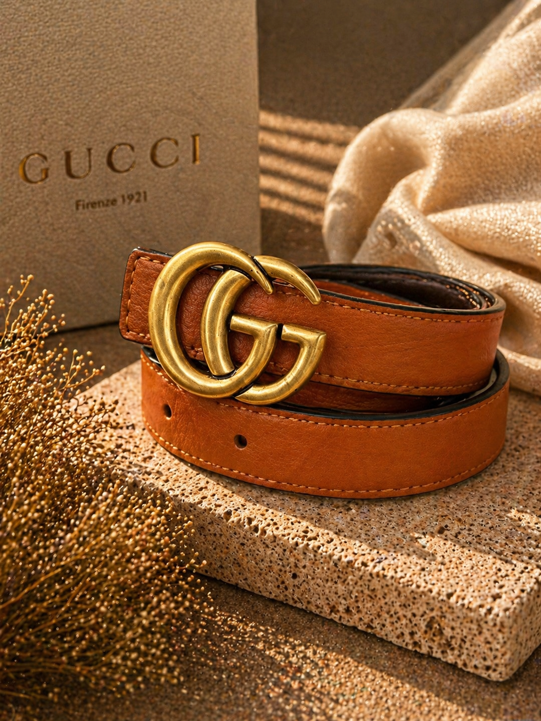 Vintage Luxe Double Ring Fashion Belt
