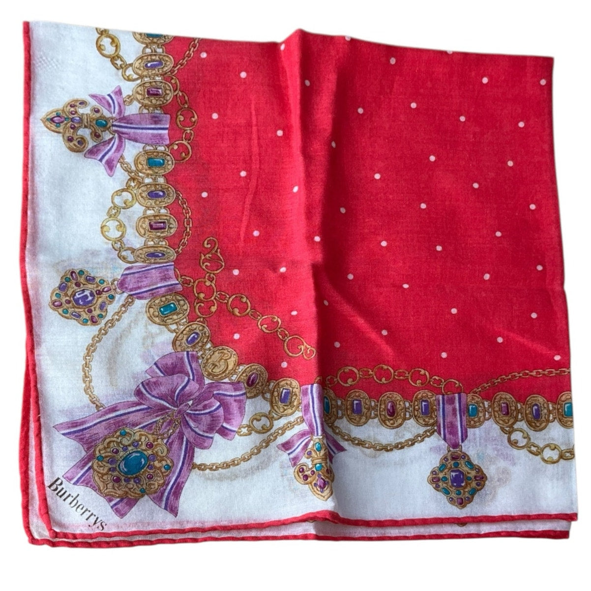 Burberry Pink Silk Pocket Square