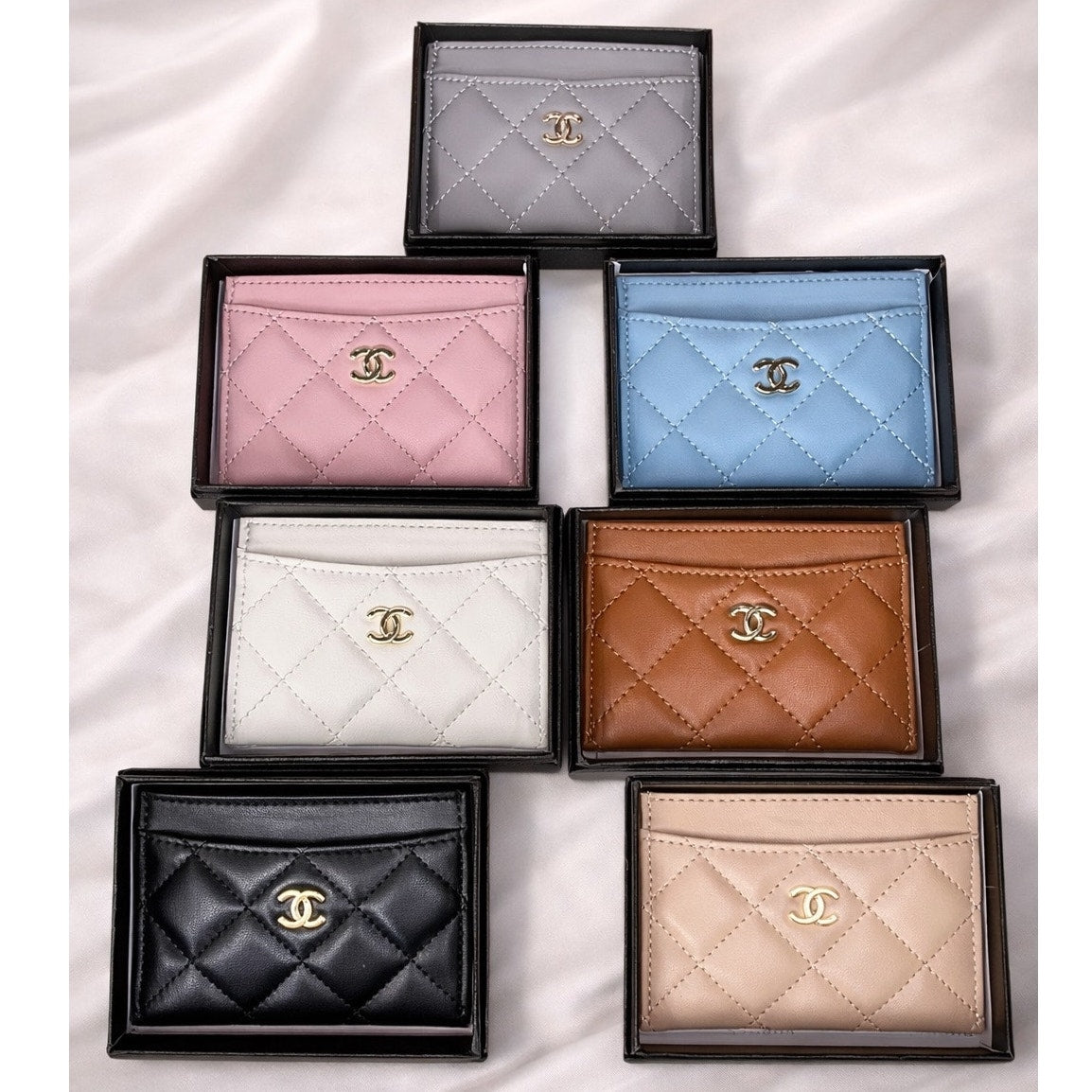 Chanel Beaute Luxury Quilted Leather Card Holder
