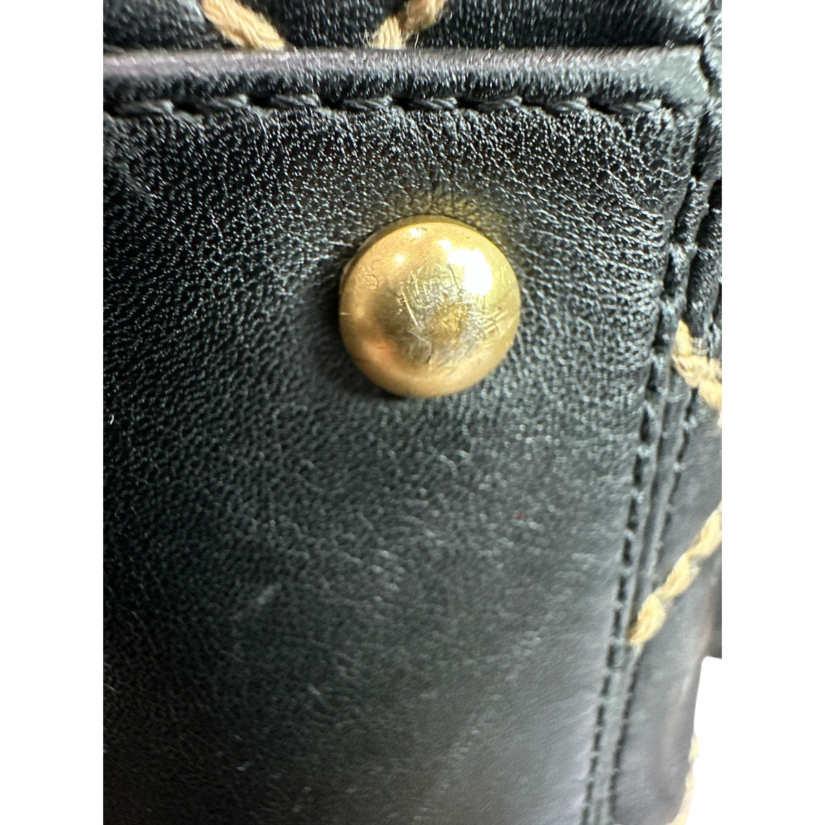 Authentic Chanel Wild Stitch Tote – Black Calfskin Leather